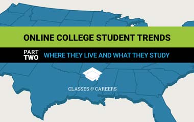 Online Student Trends: Housing and Study Areas Infographic